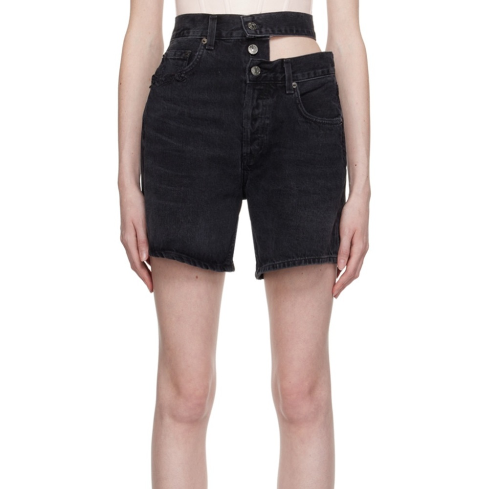 Agolde Black Jean Shorts
